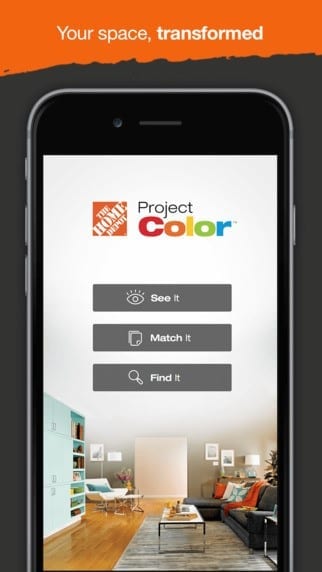 How To Use The Project Color App From Home Depot - See Paint Color In Room App