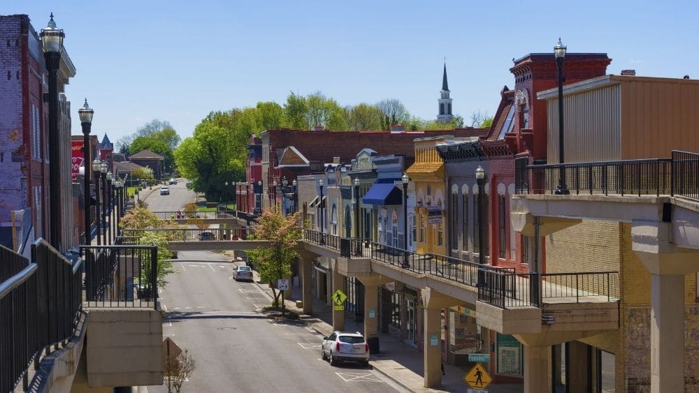 historic downtown in morrisburg, tennessee