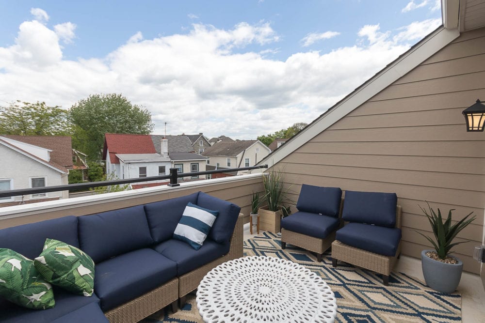 A beautiful roof deck in an infill home