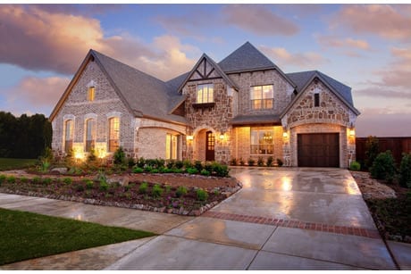 Exterior photo of Brinkley plan from Drees Custom Homes.