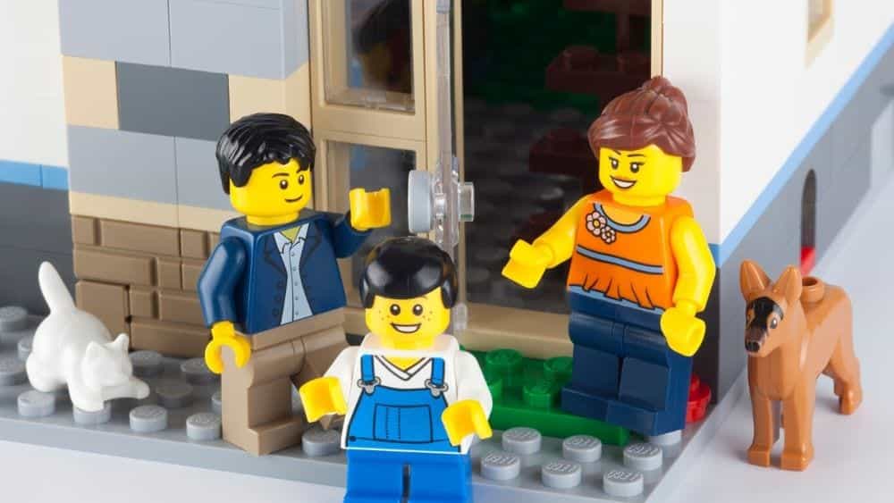 LEGO family in a modular home