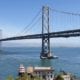 View of the San Francisco-Oakland Bay Bridge across San Francisco Bay