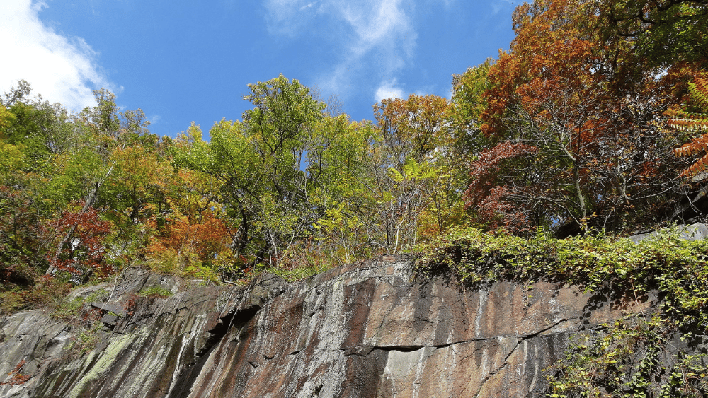View of Alapocas quarry at Alapocas Run State Park, Delaware.