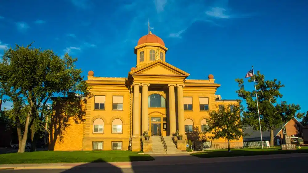 historic courthouse in Belle Fourche, SD